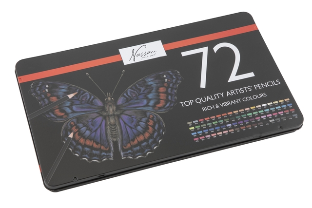 Kleurpotloden Nassau fine art assorti blik à 72 stuks