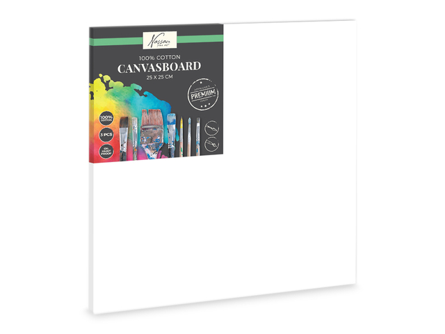 Tableau canvas Nassau fine Art 25x25cm 100% coton 3 pièces