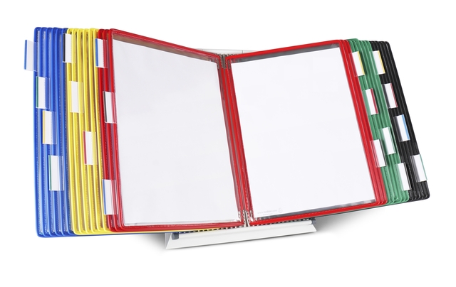 Système de présentation pupitre Tarifold A4 métal 30 poches assorti