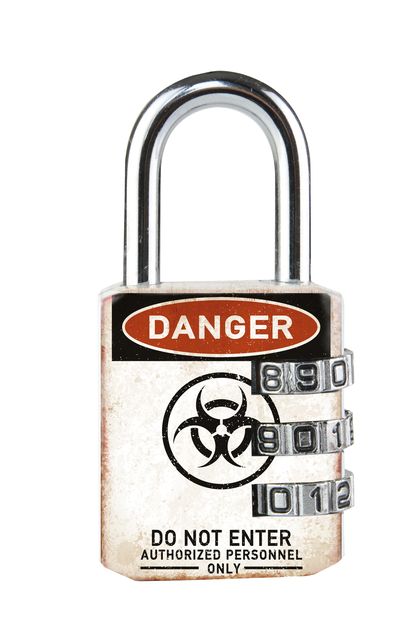 Cadenas Masterlock combinaison 3 chiffres 30mm motif Danger