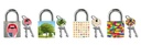 Cadenas Masterlock 30mm 4 motifs assortis