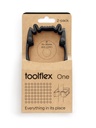 Porte-outils mural Toolflex One 2 pinces avec adaptateur ø 15/35mm noir