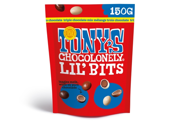 Chocolade Tony's Chocolonely Lil' Bits triple chocolate 150 gram