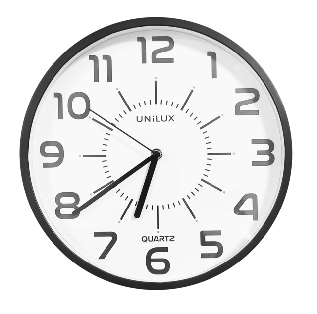 Horloge murale unilux Pop Ø 30,5cm plastique noir