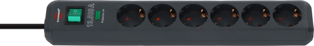 Stekkerdoos Brennenstuhl overspanningsbeveiliging 6 voudig 1.5m zwart