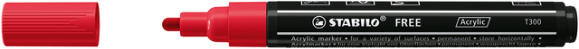 Acrylmarker STABILO  Free Acrylic T300 karmijnrood