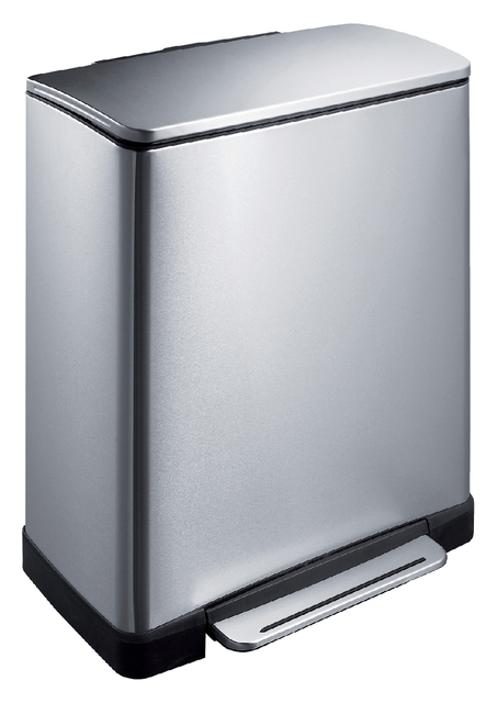 Poubelle à pédale EKO E-Cube 18+28 litres inox