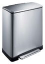Poubelle à pédale EKO E-Cube inox 18+28 litres