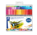 Feutre de coloriage Staedtler 3200 Double pointe Fin et Ultra Fin étui 120 couleurs
