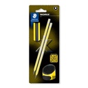 Potlood Staedtler Norix HB blister à 2 stuks zwart-geel
