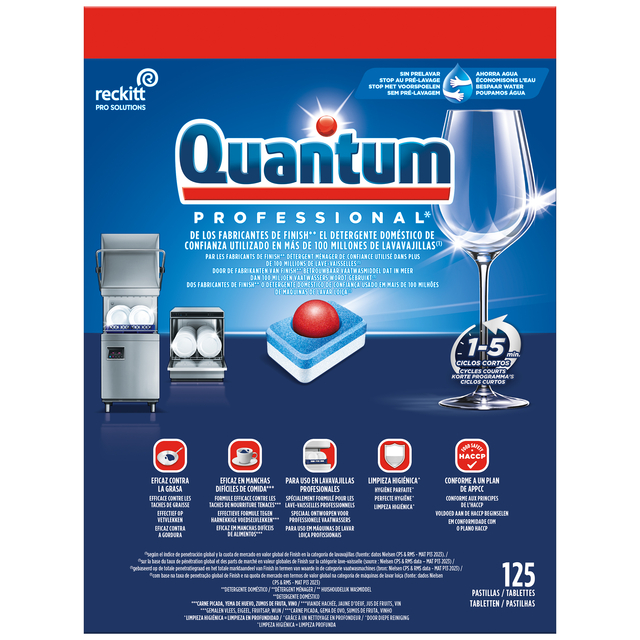 Tablette lave-vaisselle Quantum Pro All-in-One 125 pièces