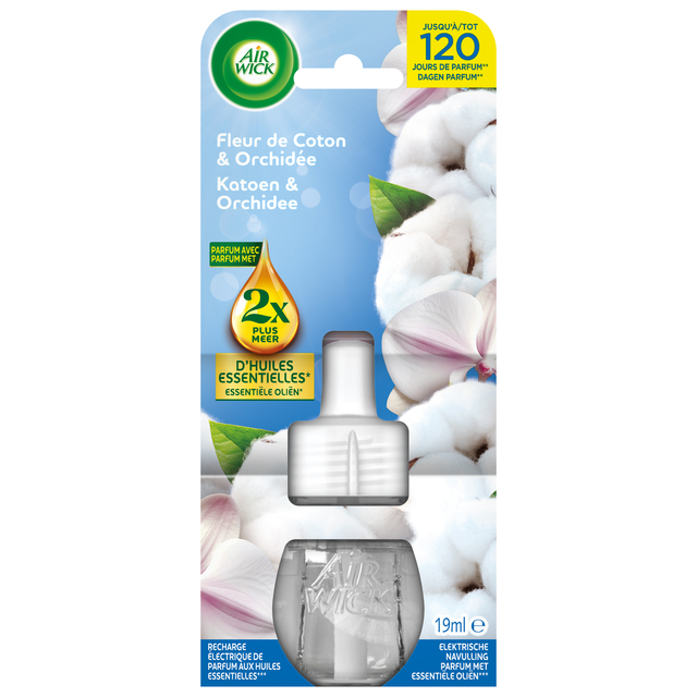 Désodorisant Air Wick électrique Fleur de coton recharge 19ml