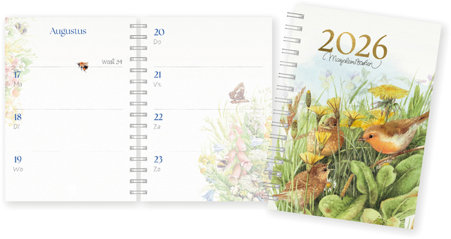 Agenda 2026 Marjolein Bastin gros caractère 7 jours/2 pages