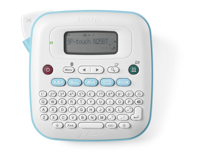 Imprimante étiquettes Brother P-touch Btag PT-N25BT bureau qwerty 12mm blanc