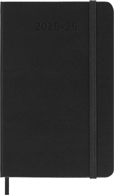 Agenda 2025/2026 Moleskine 18M Planner Weekly 7 jours/1 page Pocket CR noir