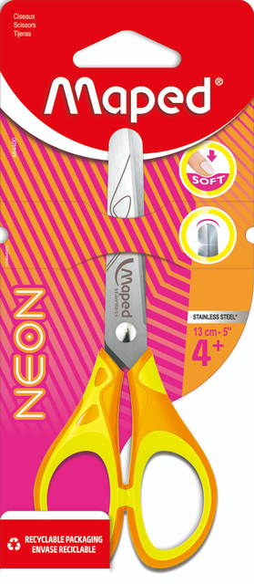 Kinderschaar Maped Neon 13cm assorti