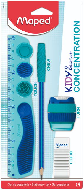 Kit dessin Maped Kidy Learn Concentration set 4 pièces assorti