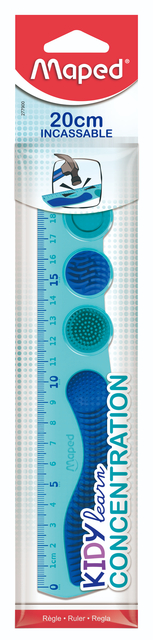 Règle Maped Kidy Learn Concentration 20cm bleu