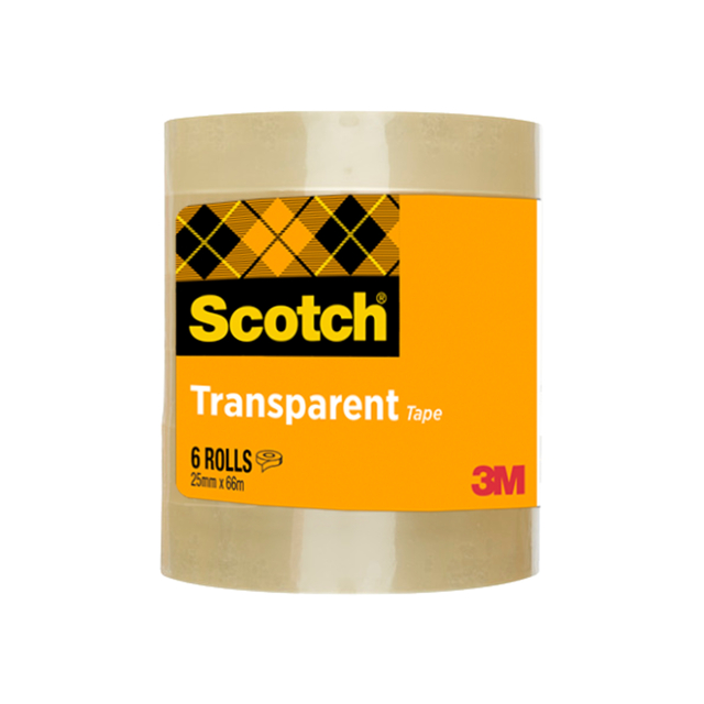 Ruban adhésif Scotch 508 25mmx66m transparent 6 rouleaux