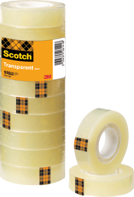 Ruban adhésif Scotch 508 15mmx33m transparent 10 rouleaux
