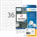 Etiquette HERMA 4380 ovale 40,6x25,4mm blanc 900 étiquettes