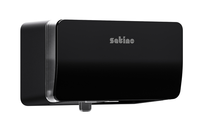 Toiletpapierdispenser Satino MT1 Hyginity duo zwart 333427