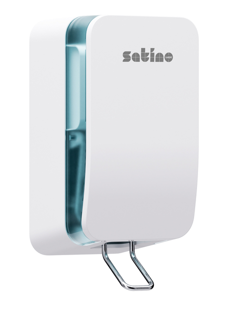 Distributeur savon Satino SF2 Hyginity Clean&Care 500ml blanc 333430