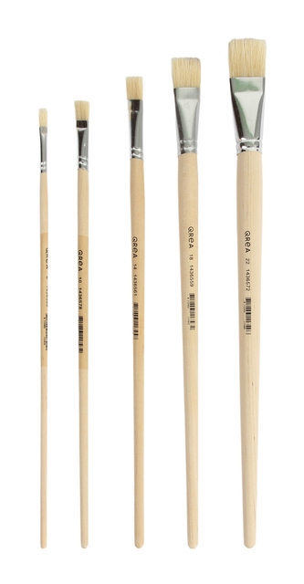 Pinceaux Qrea soie de porc set de 5 largeurs