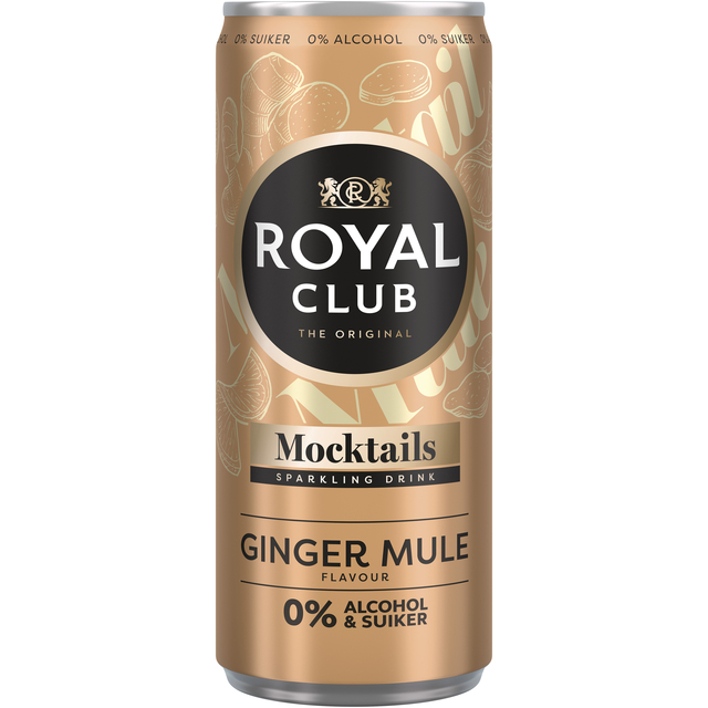 Mocktails Royal Club ginger mule 0% sucre et alcool canette 250ml