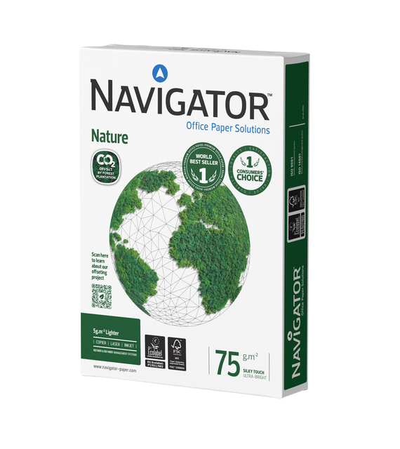 Papier copieur Navigator Nature A4 75g blanc 500 feuilles