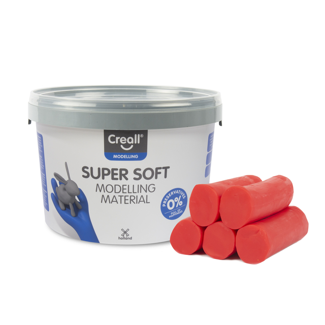 Pâte à modeler Creall Super Soft rouge 1750g