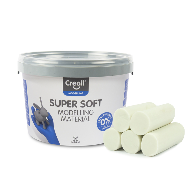 Pâte à modeler Creall Super Soft blanc 1750g