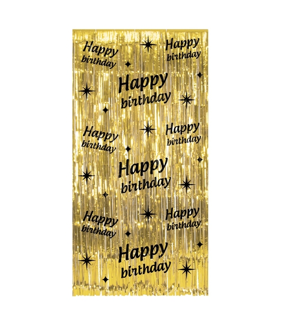 Rideau Party Curtain "Happy Birthday"