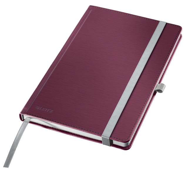 Notitieboek Leitz Style A5 lijn 160 pagina's 100gr rood