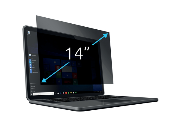 Privacy filter 2-weg voor 14 inch laptops 16:10