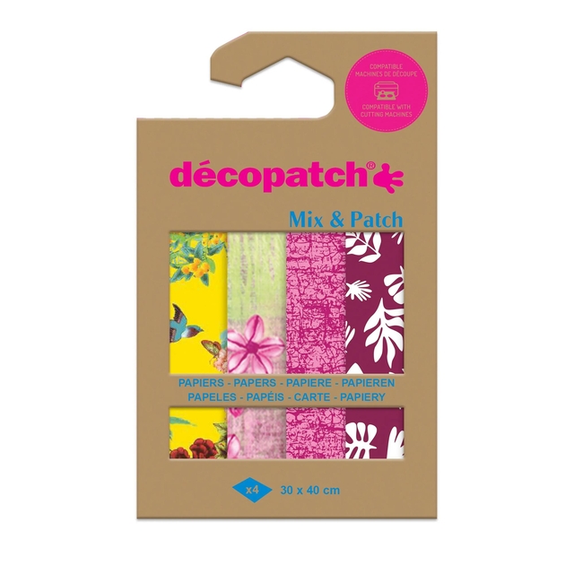 Hobbypapier Décopatch 30x40cm set à 4 vel thema Wandeling in Kyoto