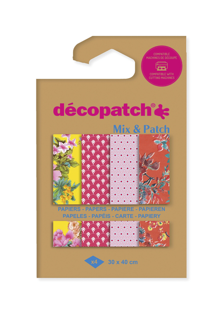 Hobbypapier Décopatch 30x40cm set à 4 vel thema Wandeling in Kyoto