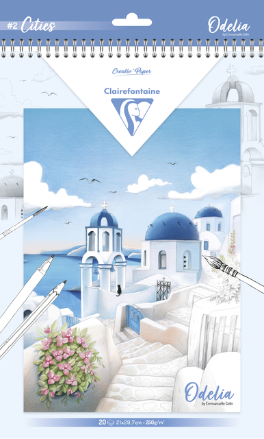 Bloc de coloriage Clairefontaine Odelia A4 Villes