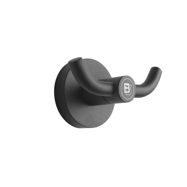 Kledinghaak Blacksatino 2 haaks zwart 332120