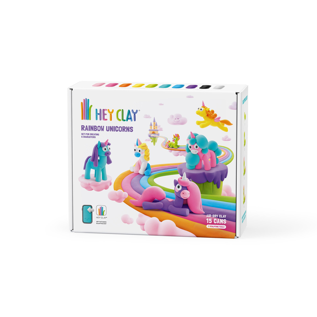 Pâte à modeler Hey Clay Licorne set 15 pièces