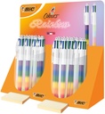 Stylo bille BIC 4 couleurs arc-en-ciel Medium assorti