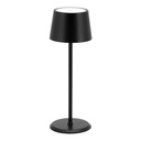Lampe de table Securit MonteCarlo LED rechargeable dimmable noir