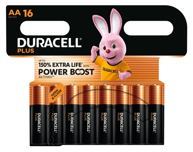 Batterij Duracell Plus Powerboost 16x AA