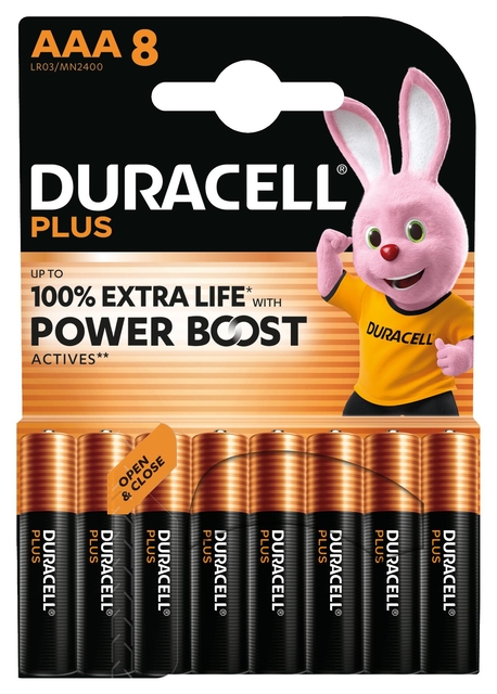 Batterij Duracell Plus Powerboost 8x AAA