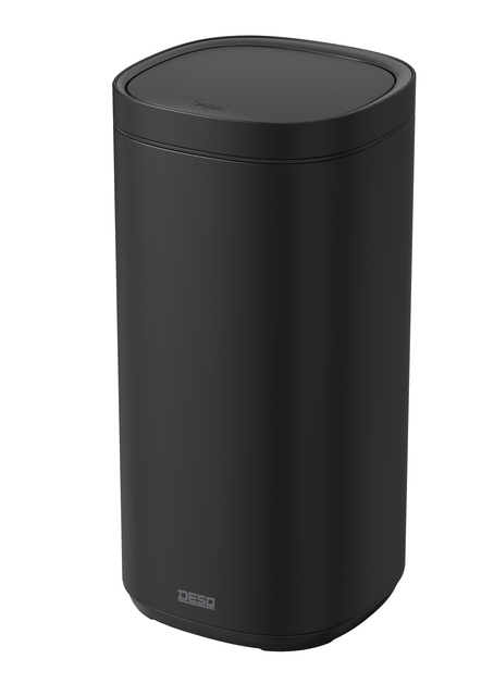 Afvalbak Desq Touch 30 liter RVS zwart