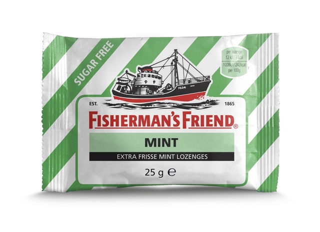 Keelpastilles Fisherman's Friend mint suikervrij zak 25 gram