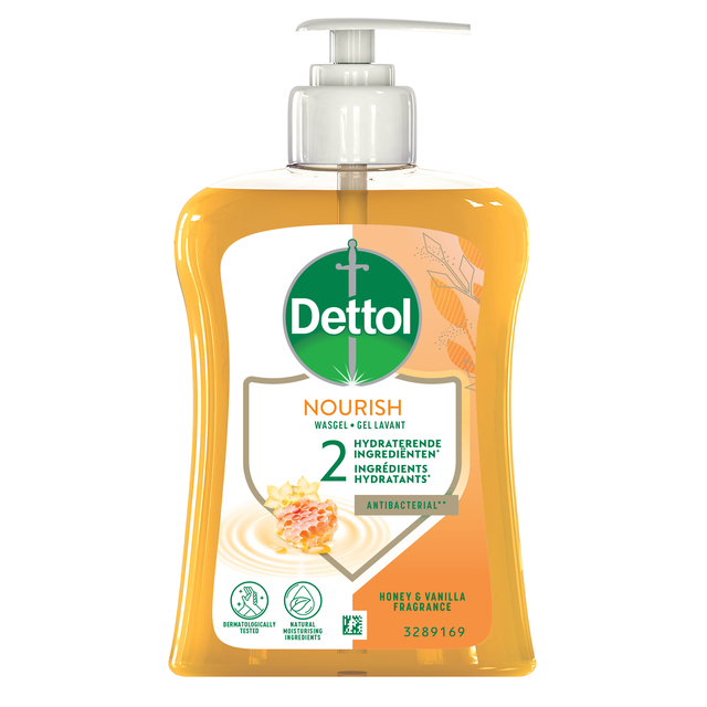 Savon mains Dettol Honey Vanilla antibactérien 250ml
