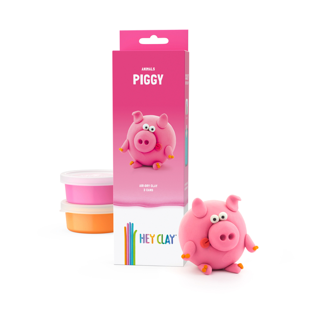 Pâte à modeler Hey Clay Piggy 3 pots