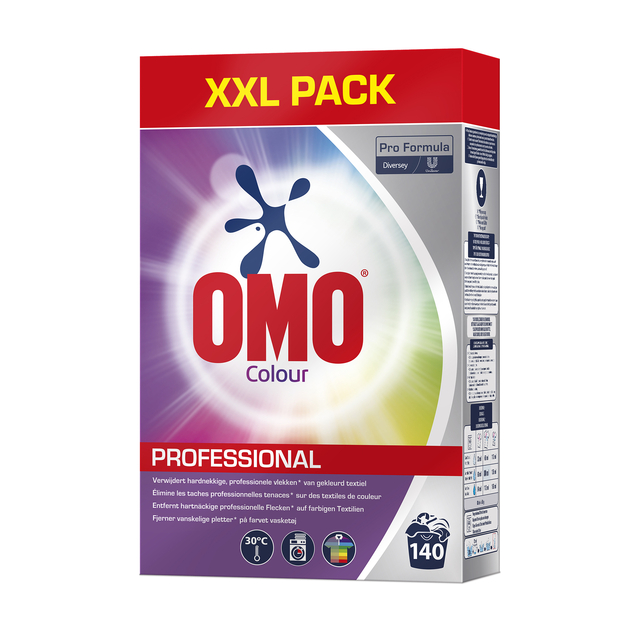 Lessive Omo Pro Formula Colour poudre 7kg 140 doses
