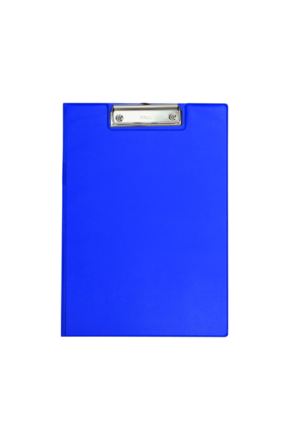 Porte-bloc à rabat MAUL A4 portrait PVC avec boucle stylo bleu